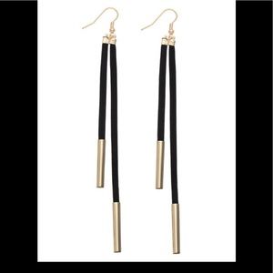 14k Gold Tip/ ‘Sueded’ Drop Earrings / (OS) NWT!